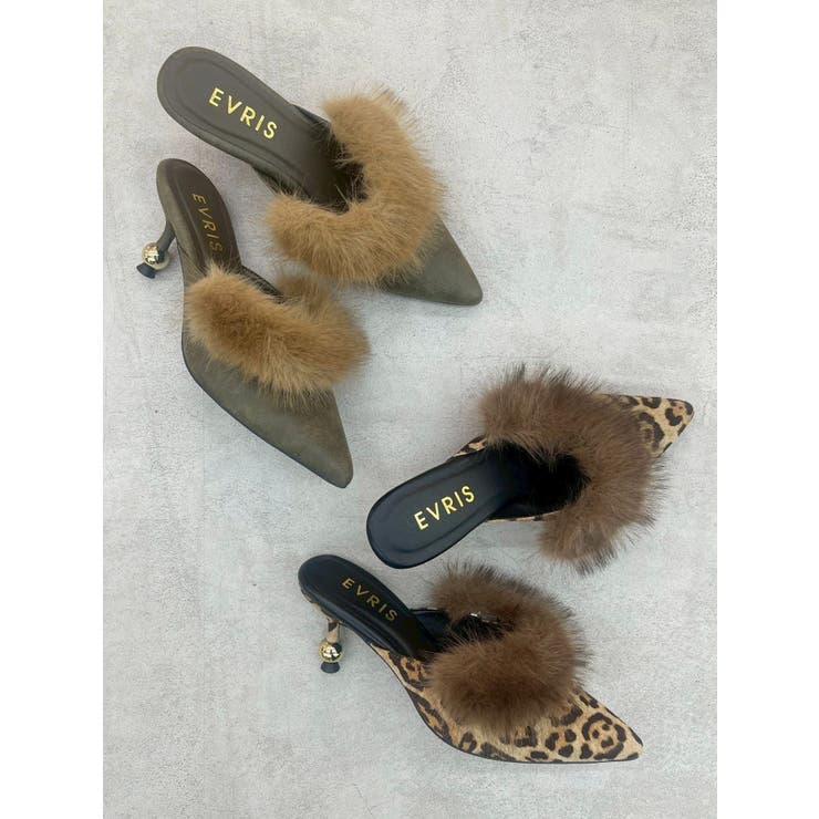 ポインテッドトゥフェイクファーミュール | EVRIS | 詳細画像34 