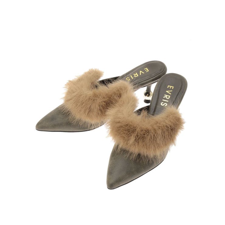 ポインテッドトゥフェイクファーミュール | EVRIS | 詳細画像48 