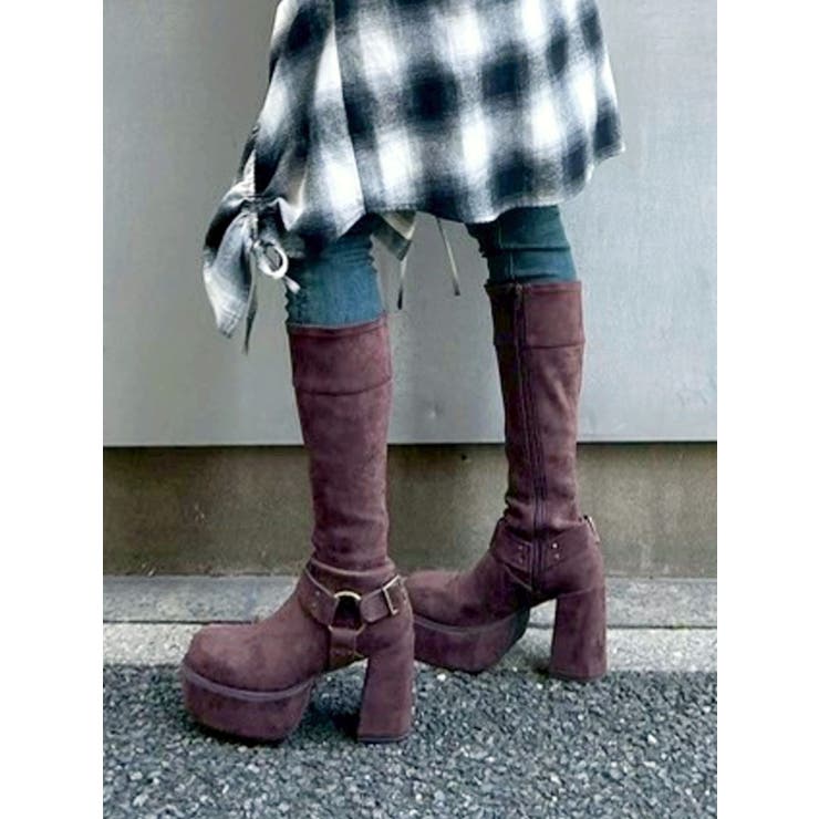 スタッズストレッチミドルブーツ | EVRIS | 詳細画像1 