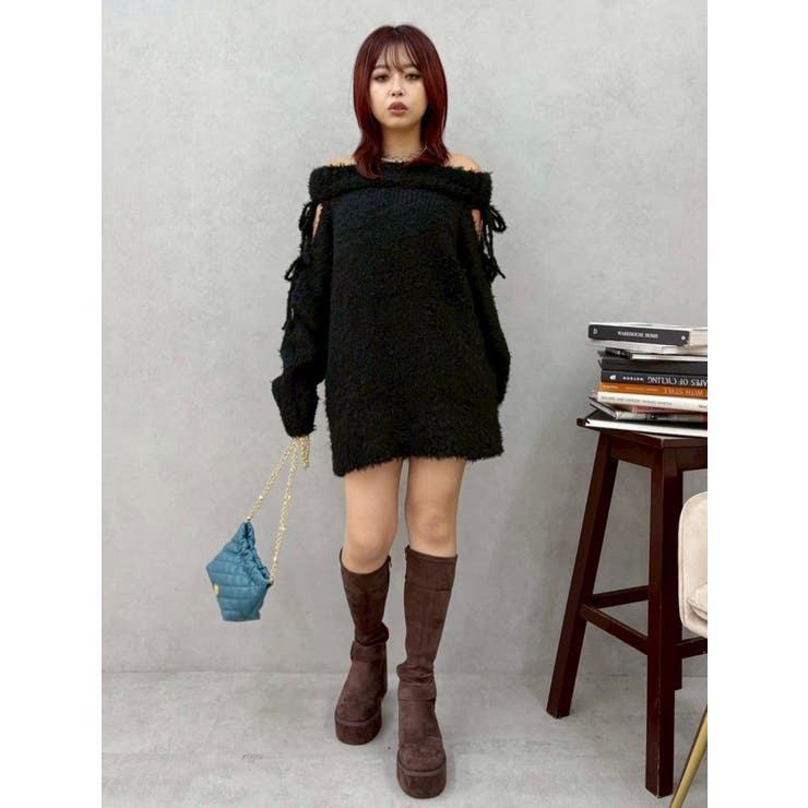 スタッズストレッチミドルブーツ | EVRIS | 詳細画像14 