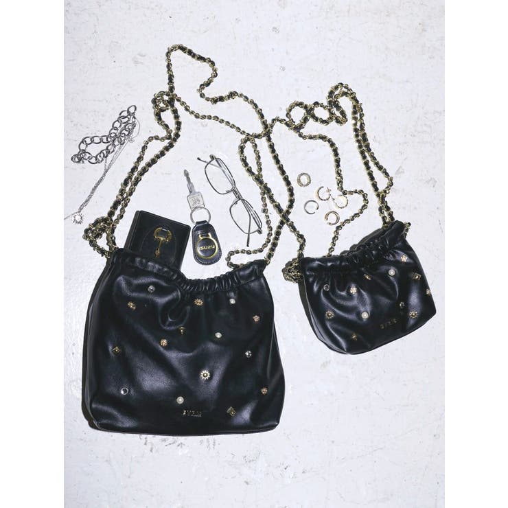 スタッズキルティングチェーンショルダーミニBAG | EVRIS | 詳細画像36 