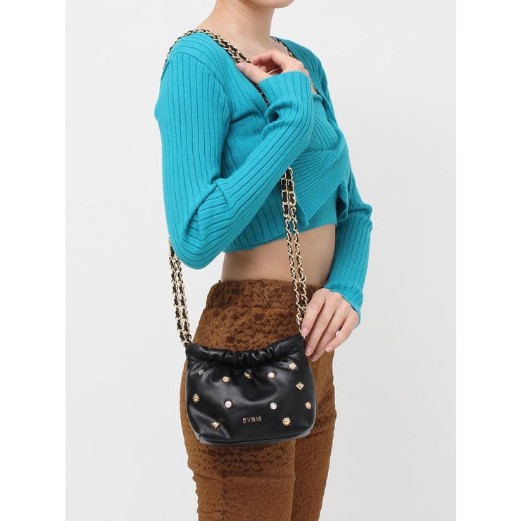 スタッズキルティングチェーンショルダーミニBAG | EVRIS | 詳細画像49 