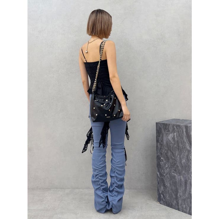 スタッズチェーンBIGショルダーBAG | EVRIS | 詳細画像19 