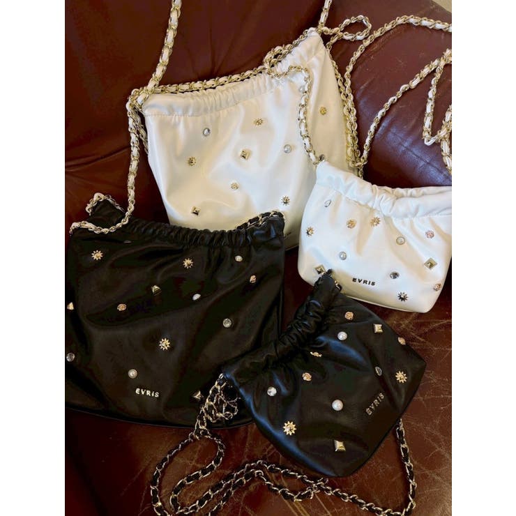 スタッズチェーンBIGショルダーBAG | EVRIS | 詳細画像25 