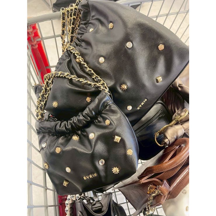 スタッズチェーンBIGショルダーBAG | EVRIS | 詳細画像26 
