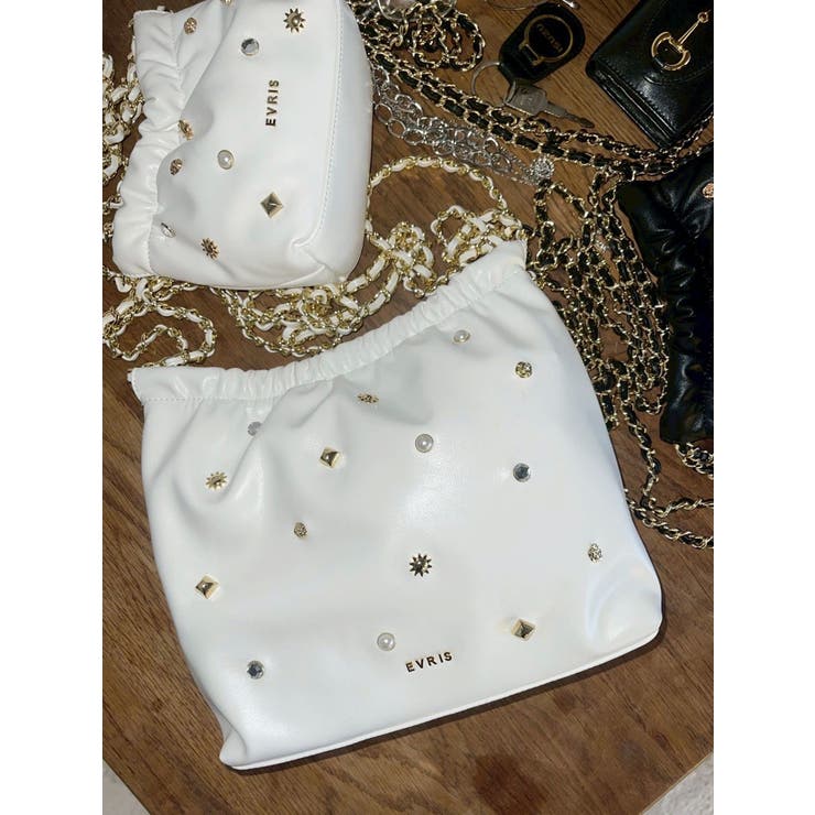 スタッズチェーンBIGショルダーBAG | EVRIS | 詳細画像29 
