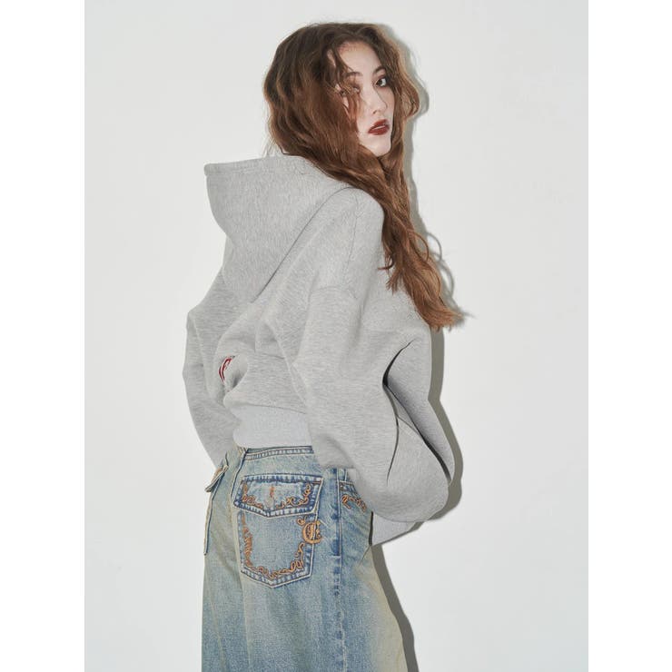 ポケットエンブロイダリーワイドデニムパンツ | EVRIS | 詳細画像11 