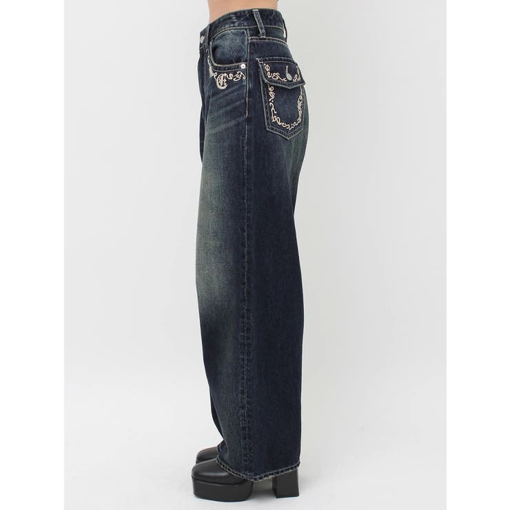 ポケットエンブロイダリーワイドデニムパンツ | EVRIS | 詳細画像29 