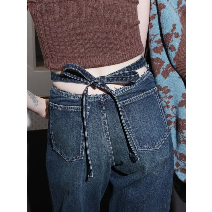 バックリボンワイドデニムパンツ | EVRIS | 詳細画像43 