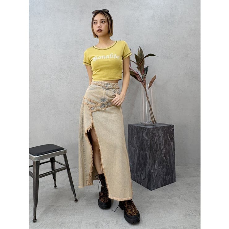 フリンジスリットロングデニムスカート | EVRIS | 詳細画像31 