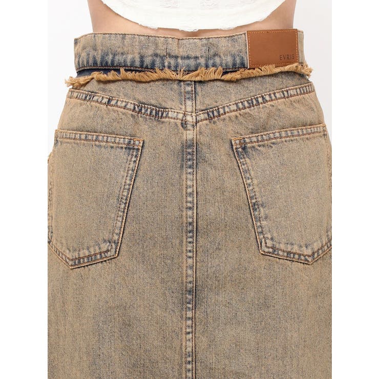 フリンジスリットロングデニムスカート | EVRIS | 詳細画像39 