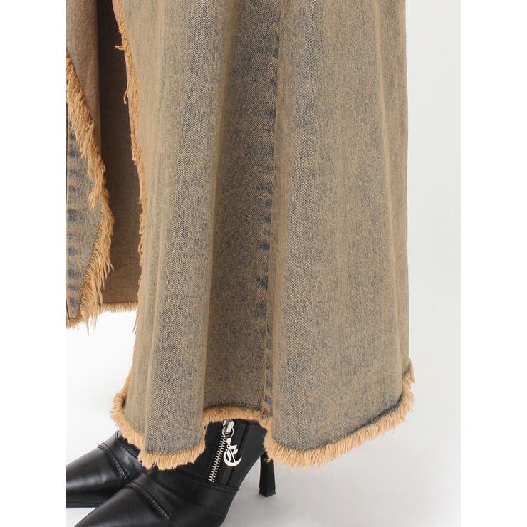 フリンジスリットロングデニムスカート | EVRIS | 詳細画像42 