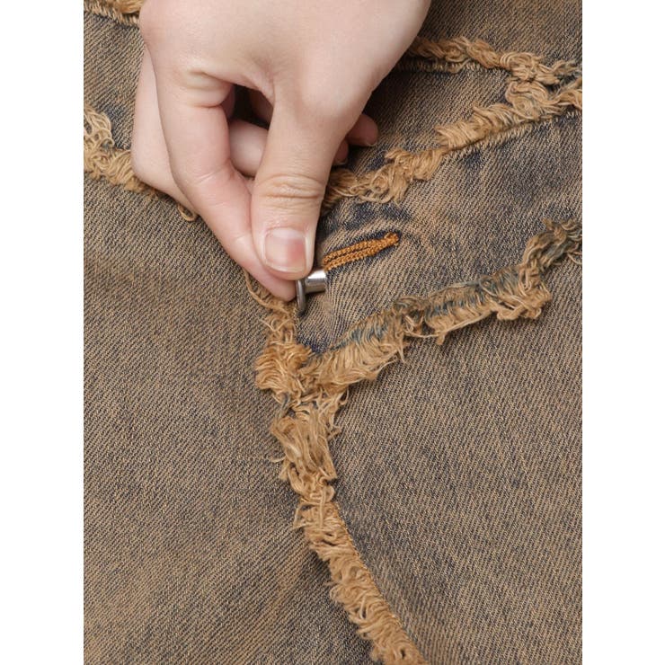 フリンジスリットロングデニムスカート | EVRIS | 詳細画像44 