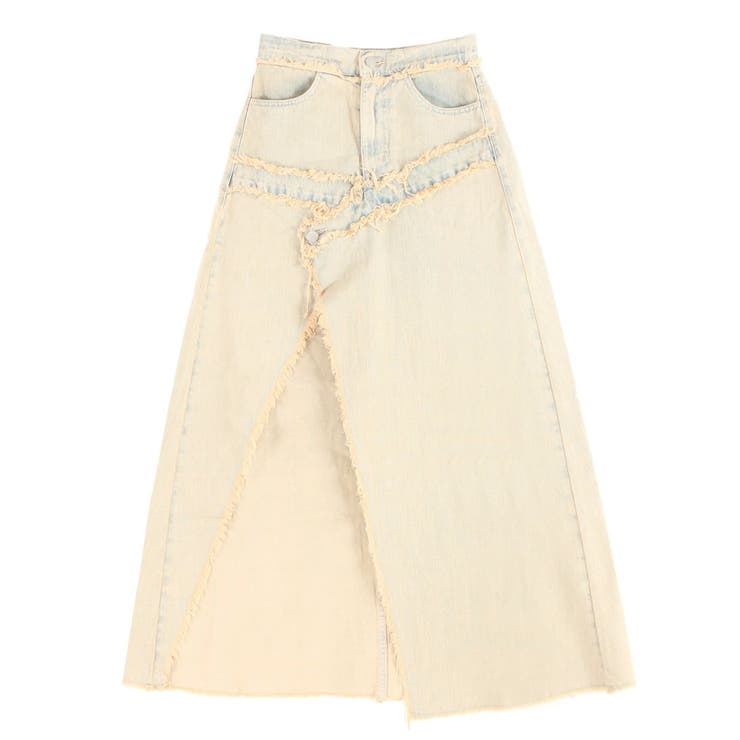 フリンジスリットロングデニムスカート | EVRIS | 詳細画像49 