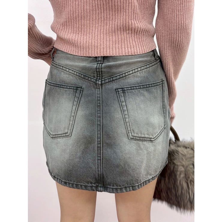 スリーブデザインデニムミニスカート | EVRIS | 詳細画像11 