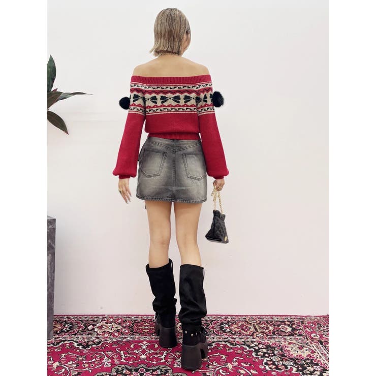 スリーブデザインデニムミニスカート | EVRIS | 詳細画像21 