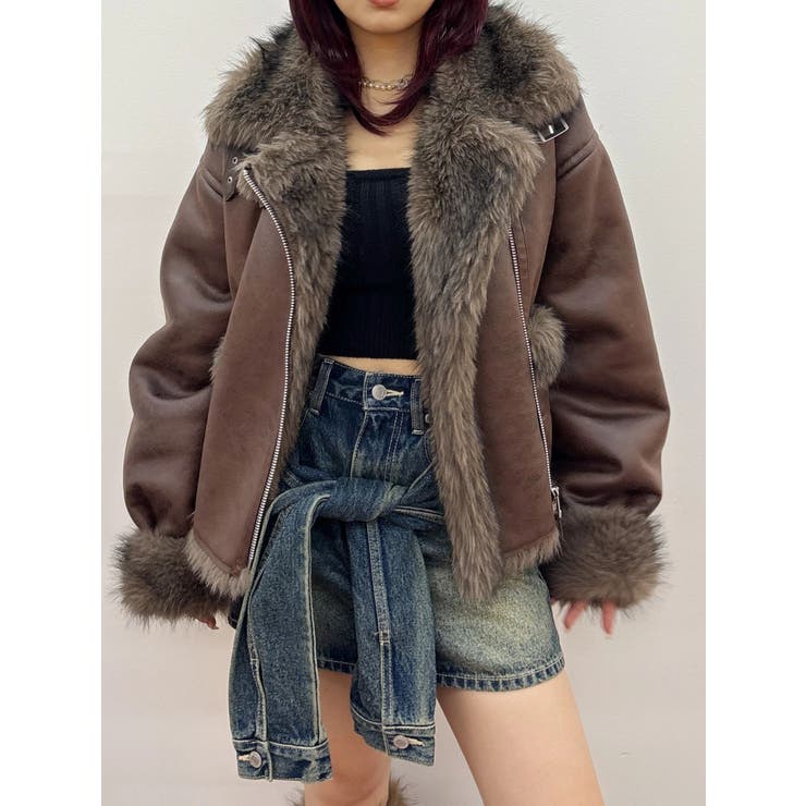 スリーブデザインデニムミニスカート | EVRIS | 詳細画像25 