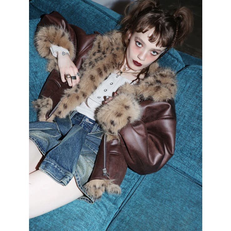 スリーブデザインデニムミニスカート | EVRIS | 詳細画像31 