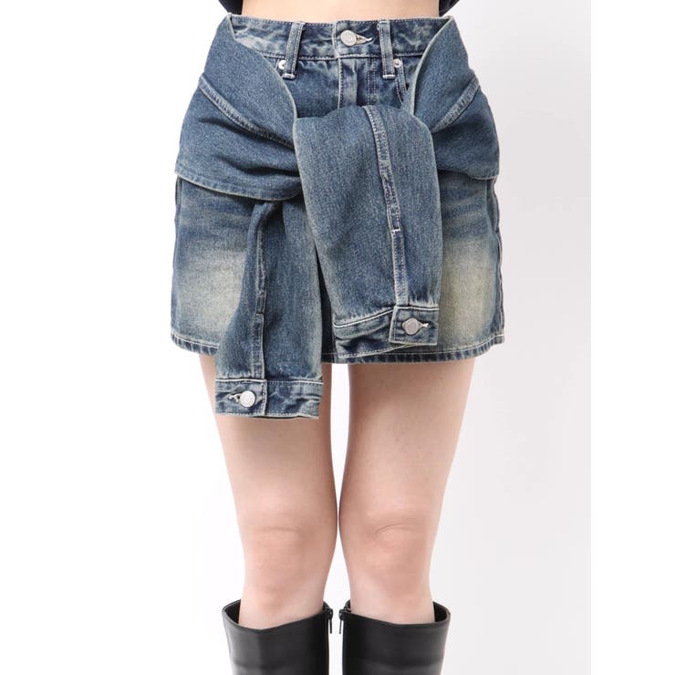 スリーブデザインデニムミニスカート | EVRIS | 詳細画像35 