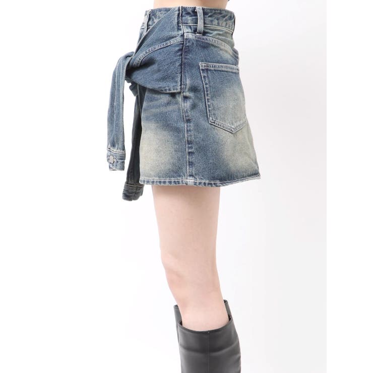 スリーブデザインデニムミニスカート | EVRIS | 詳細画像36 