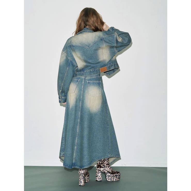 グラデーションスリットロングデニムスカート【セットアップ着用可能】 | EVRIS | 詳細画像11 