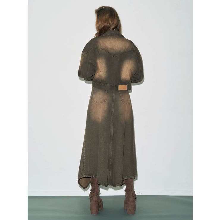 グラデーションスリットロングデニムスカート【セットアップ着用可能】 | EVRIS | 詳細画像17 