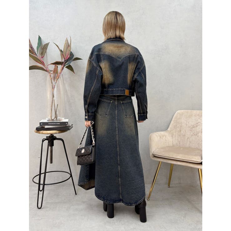 グラデーションスリットロングデニムスカート【セットアップ着用可能】 | EVRIS | 詳細画像20 