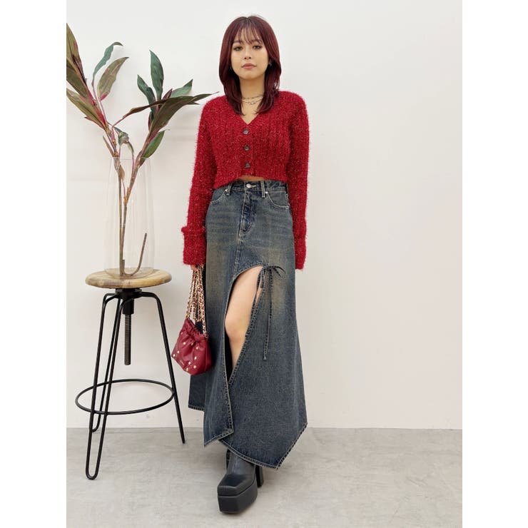 グラデーションスリットロングデニムスカート【セットアップ着用可能】 | EVRIS | 詳細画像22 