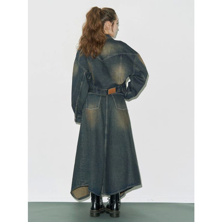 グラデーションスリットロングデニムスカート【セットアップ着用可能】 | EVRIS | 詳細画像4 