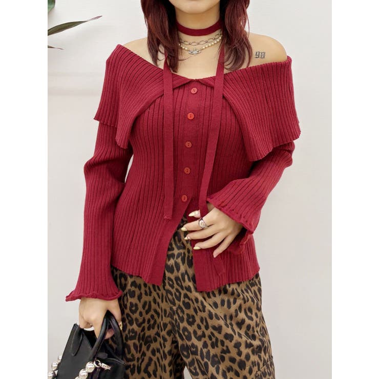 チョーカーオフショルニットトップス | EVRIS | 詳細画像13 