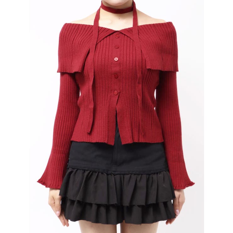 チョーカーオフショルニットトップス | EVRIS | 詳細画像30 