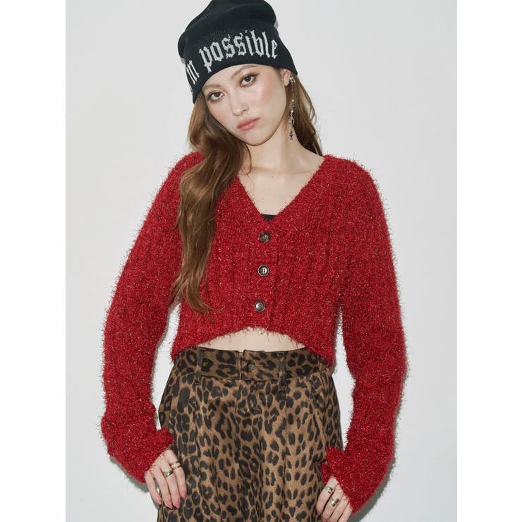 フェザーラメニットショートカーディガン | EVRIS | 詳細画像11 