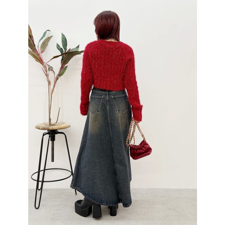 フェザーラメニットショートカーディガン | EVRIS | 詳細画像21 