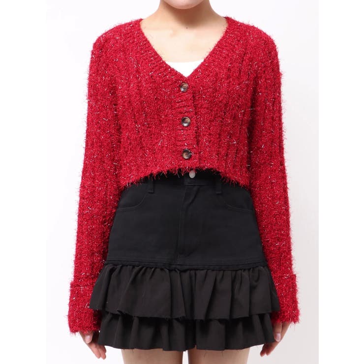 フェザーラメニットショートカーディガン | EVRIS | 詳細画像22 