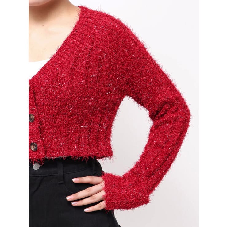 フェザーラメニットショートカーディガン | EVRIS | 詳細画像26 