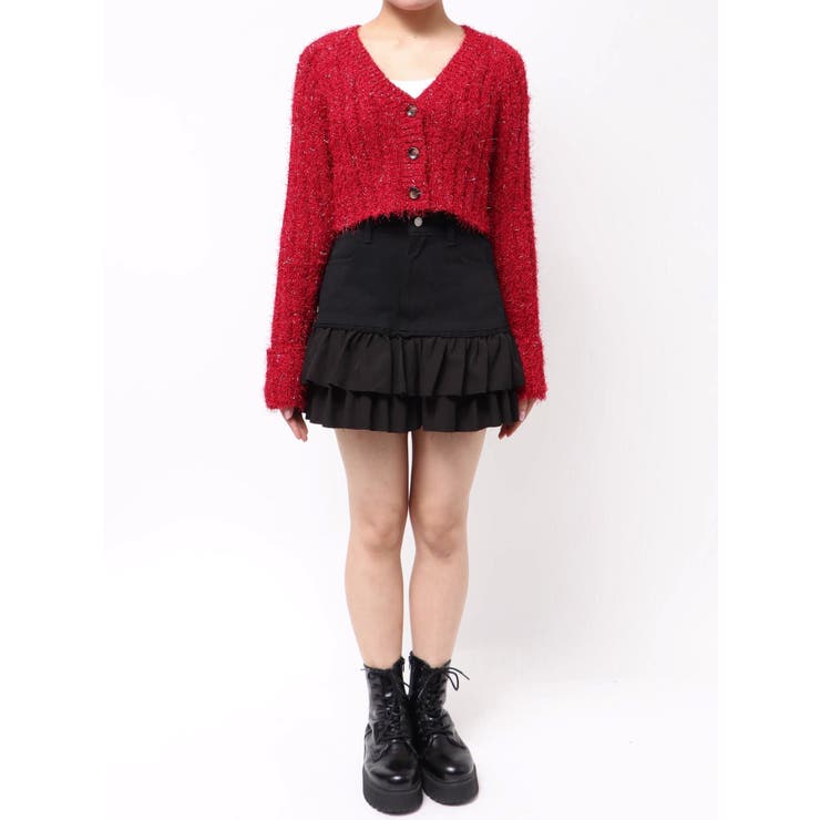 フェザーラメニットショートカーディガン | EVRIS | 詳細画像29 