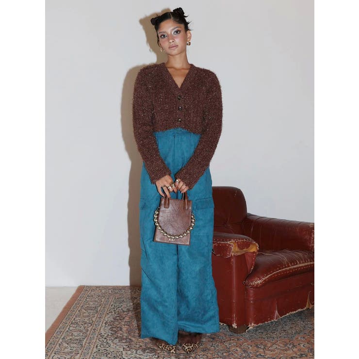 フェザーラメニットショートカーディガン | EVRIS | 詳細画像4 