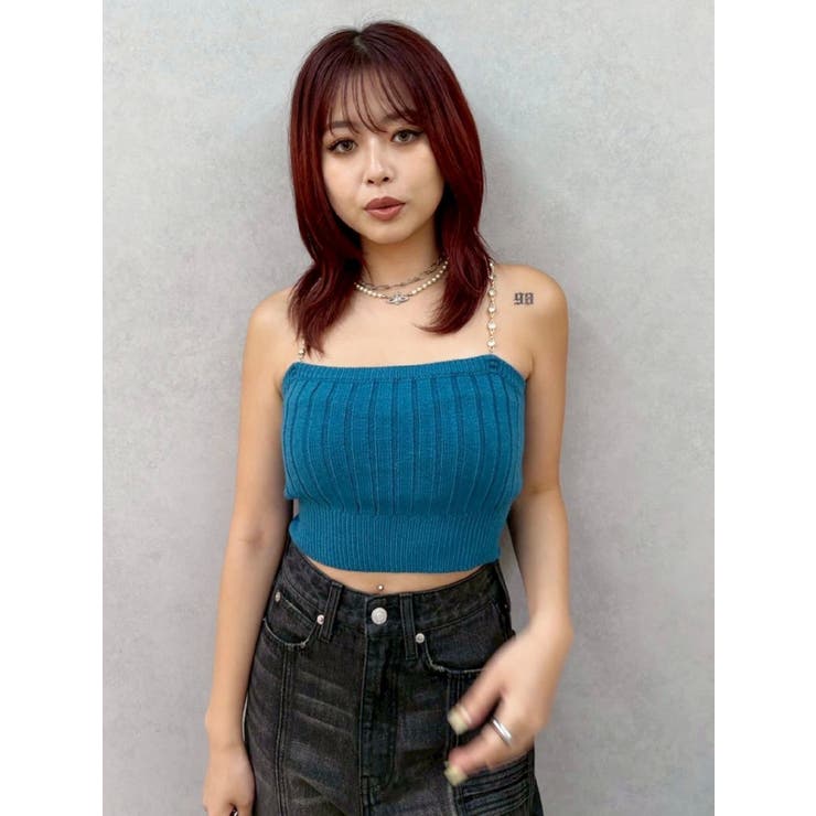 ビジューアンサンブルニットトップス | EVRIS | 詳細画像32 