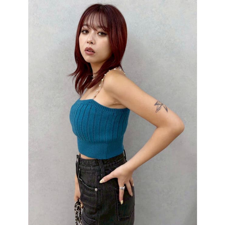 ビジューアンサンブルニットトップス | EVRIS | 詳細画像33 