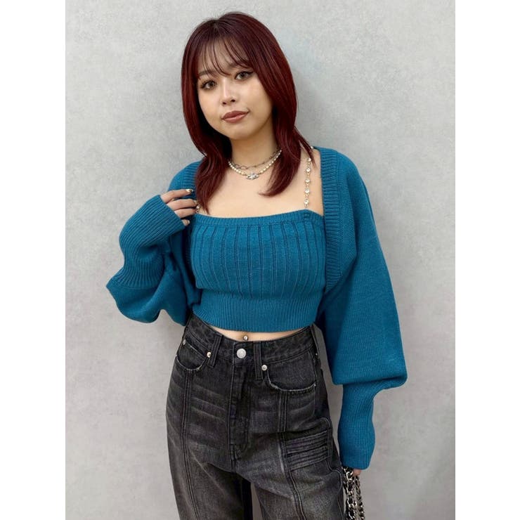 ビジューアンサンブルニットトップス | EVRIS | 詳細画像35 