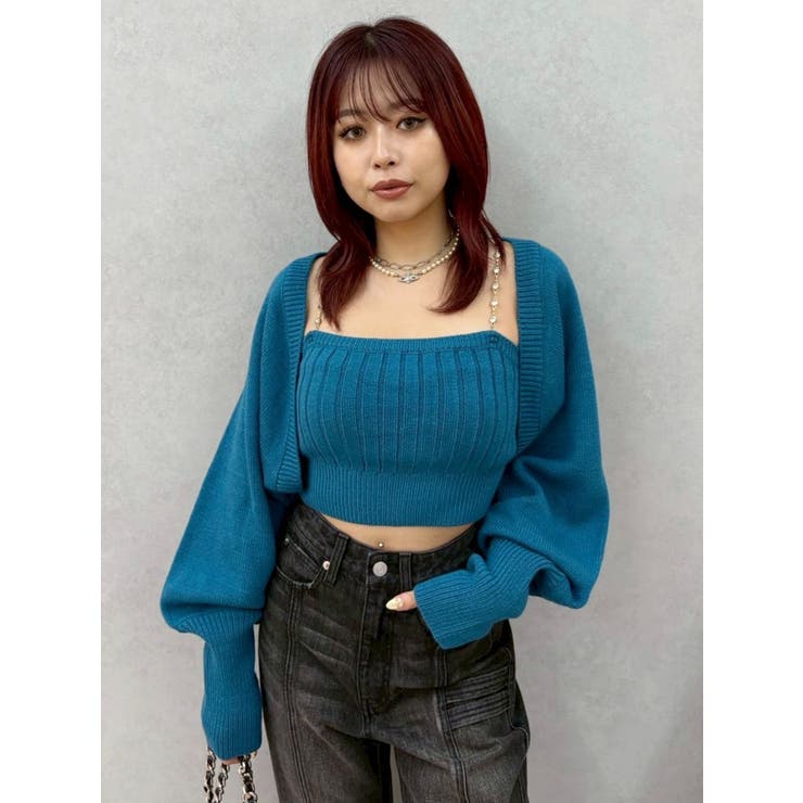 ビジューアンサンブルニットトップス | EVRIS | 詳細画像36 