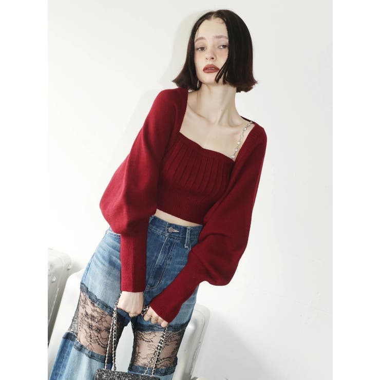 ビジューアンサンブルニットトップス | EVRIS | 詳細画像45 