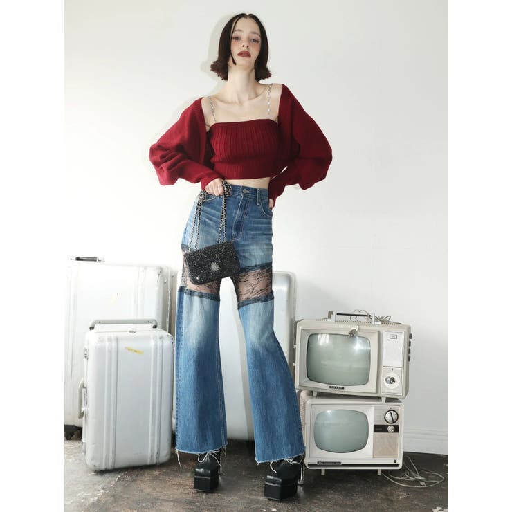 ビジューアンサンブルニットトップス | EVRIS | 詳細画像47 