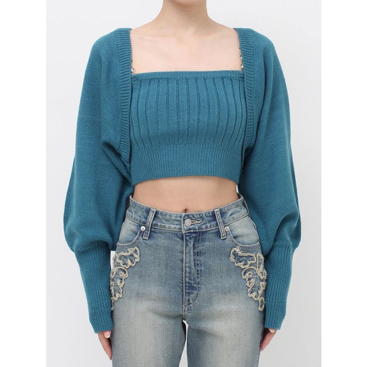 ビジューアンサンブルニットトップス | EVRIS | 詳細画像49 