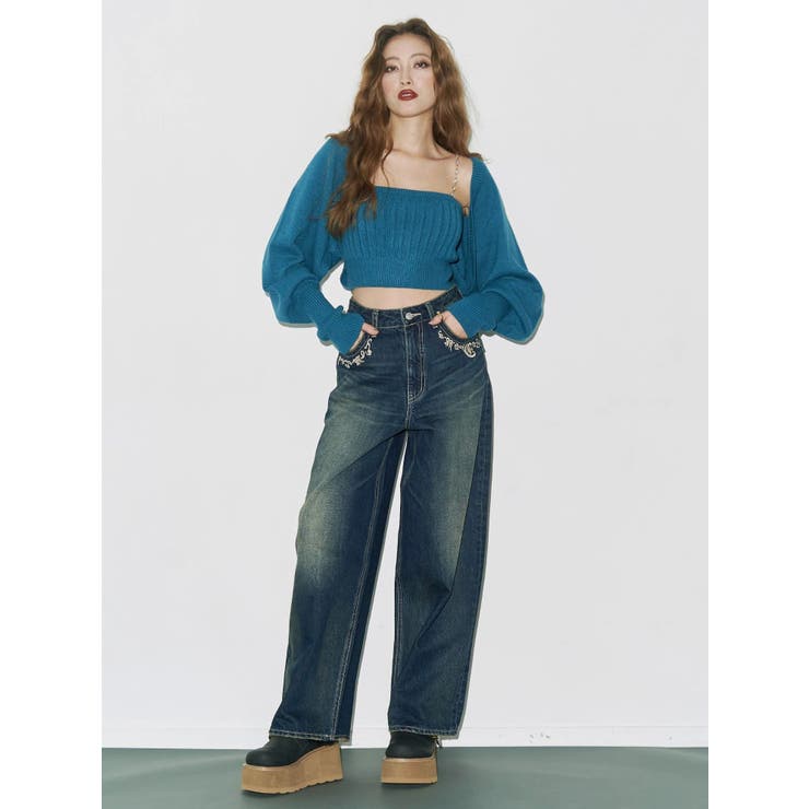 ビジューアンサンブルニットトップス | EVRIS | 詳細画像6 