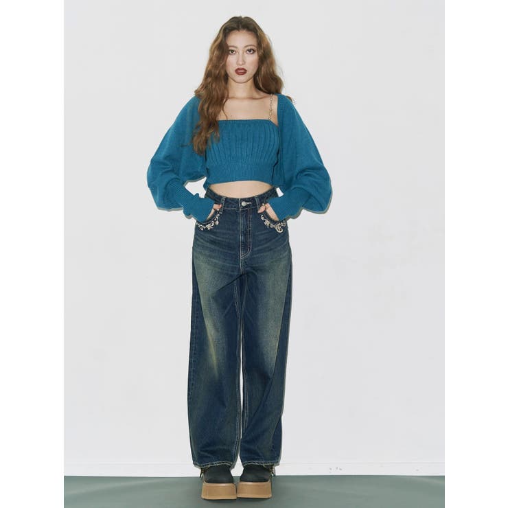 ビジューアンサンブルニットトップス | EVRIS | 詳細画像7 