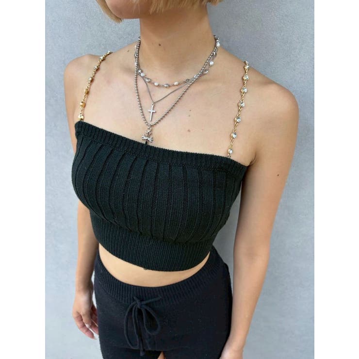 ビジューアンサンブルニットトップス | EVRIS | 詳細画像8 