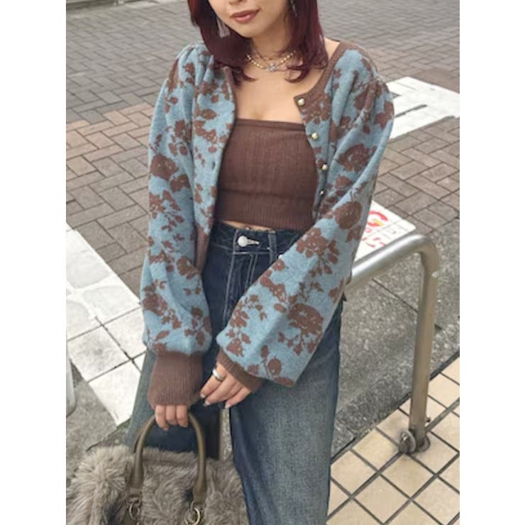 BODY DRESSING フラワーニットカーディガン　アンサンブル　セット PROPORTION BODY DRESSING（プロポーションボディドレッシング