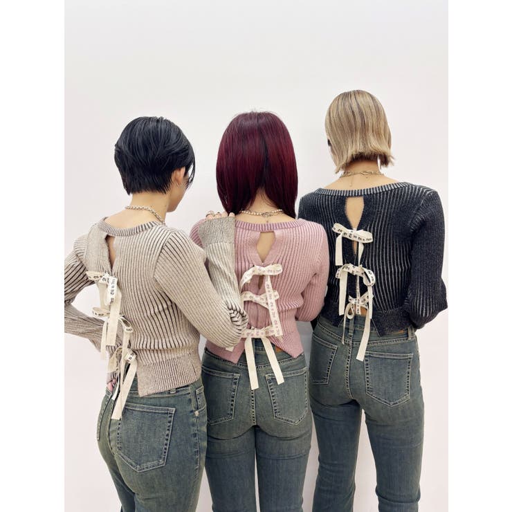 バックリボンニットトップス | EVRIS | 詳細画像12 