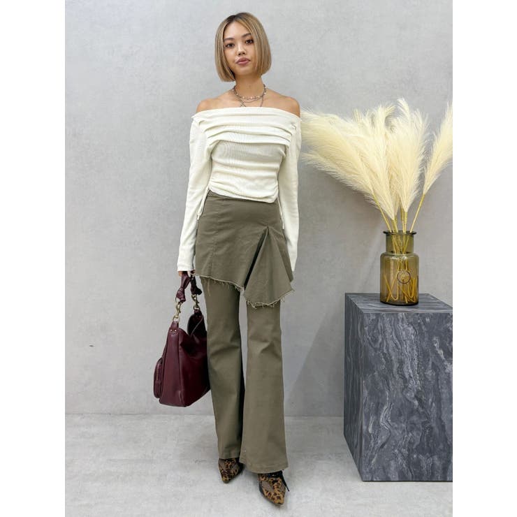 サイドドロストオフショルニットトップス | EVRIS | 詳細画像20 